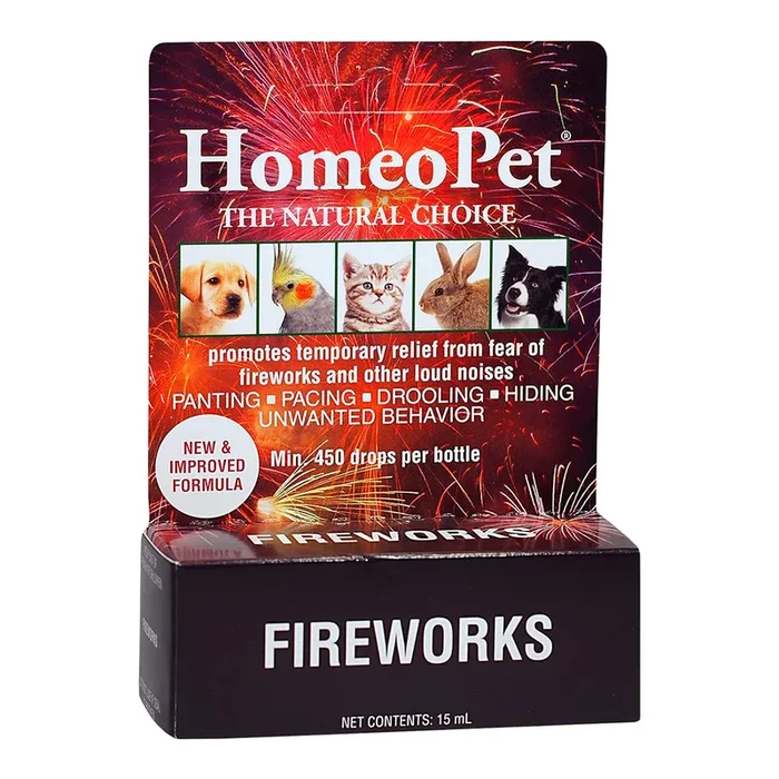HomeoPet Fireworks Anxiety Supplement for All Pets 15 ml