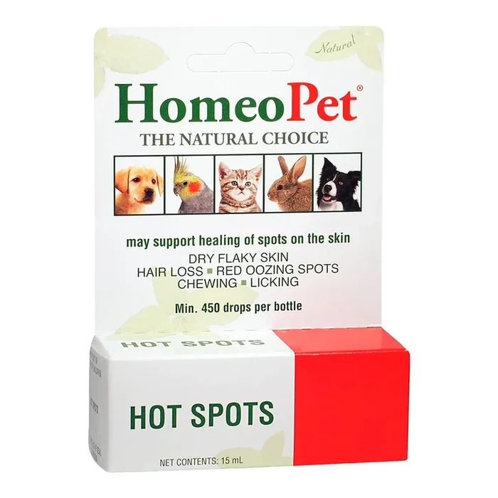 HomeoPet Hot Spots Relief Supplement for All Pets 15 ml