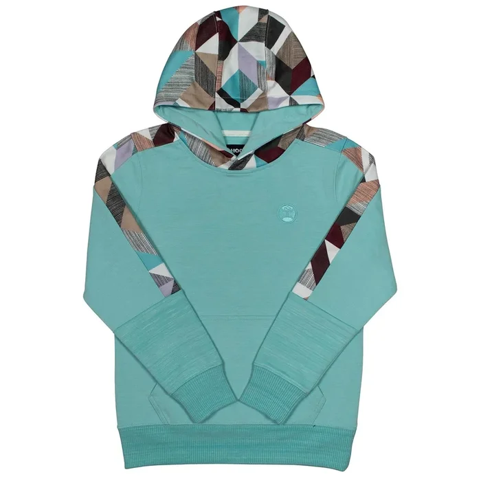 Hooey Canyon Ladies’ Hoodie, Turquoise/Multi