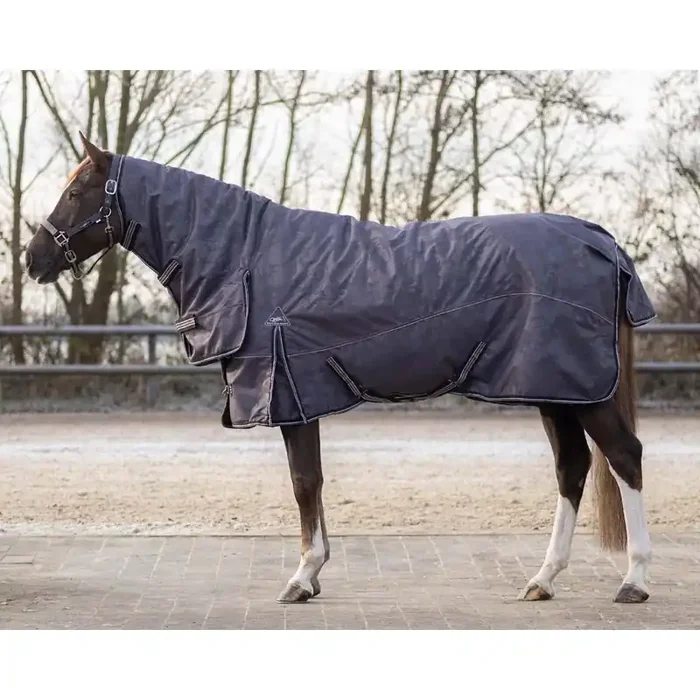 Horse blanket with neck cover QHP Turnout Collection 300 g