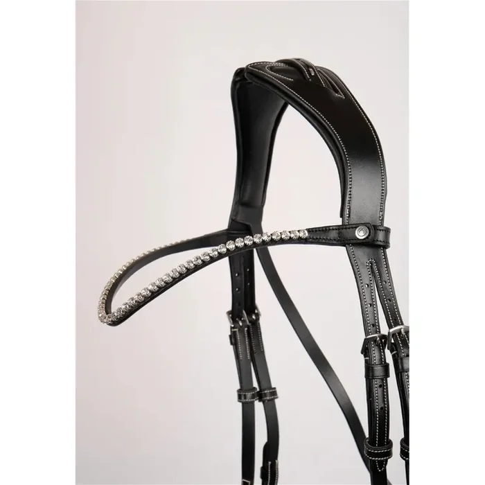 Horse browband with clear crystal Montar