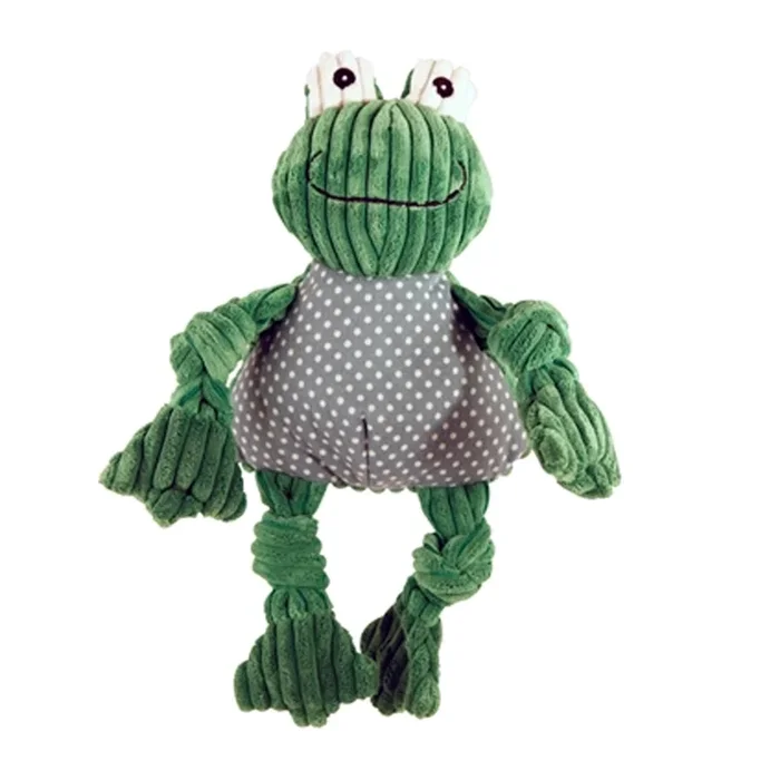 HuggleHounds Knotties Dog Toy – Frog
