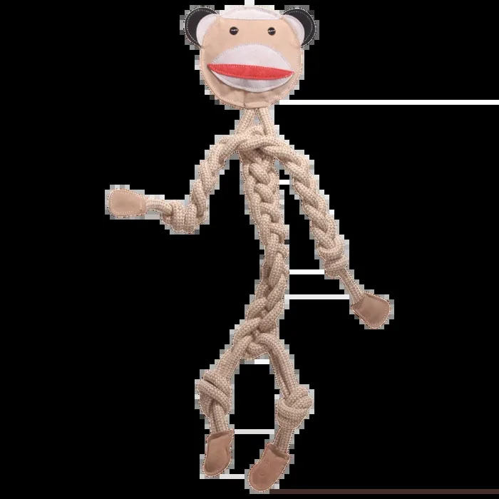 HuggleHounds Stuey Sock Monkey Rope Knottie®