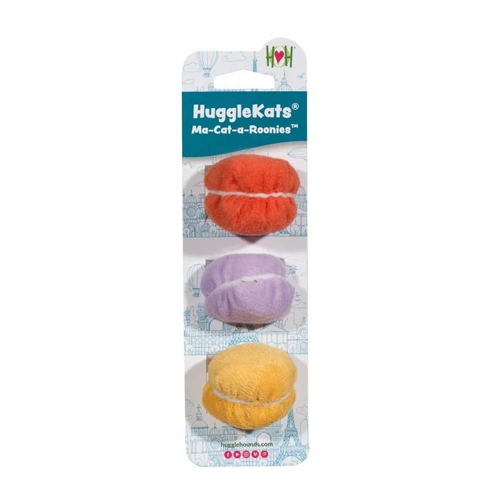 HuggleKat Ma-Cat-a-Roonies Cat Toy with Catnip – 3 pack