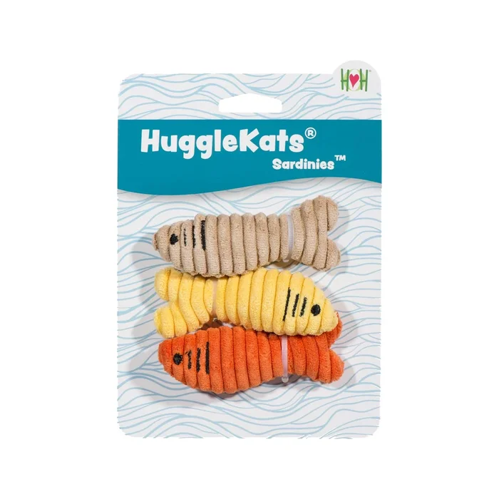 HuggleKat Sardinies Cat Toy – 3 pack