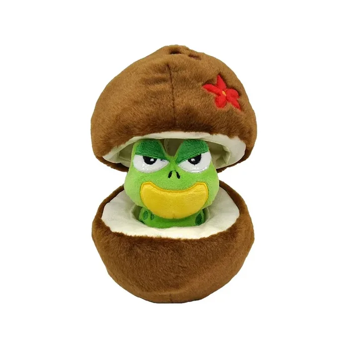 HugSmart Fruity Critterz Puzzle Hunter Dog Toy – Coconut Frog