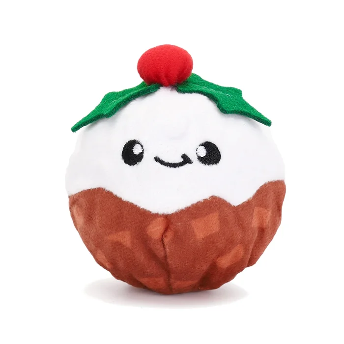 HugSmart Happy Woofmas Spike Ball Dog Toy – Christmas Pudding