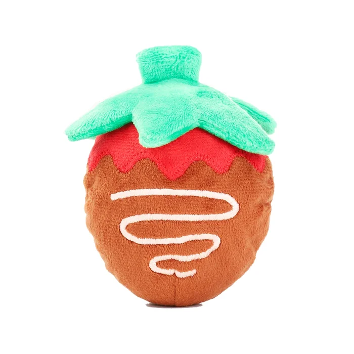HugSmart Woof Love Spike Ball Dog Toy – Chocolate Strawberry