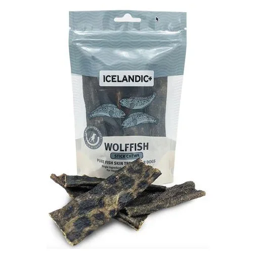 Icelandic+ Wolffish Stick & Pieces Chews Dog Treats
