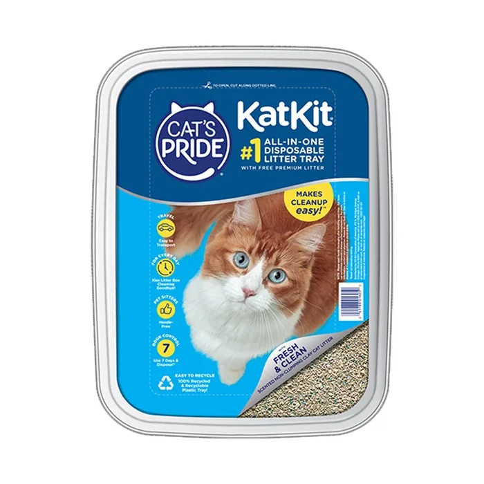 Jonny Cat Cat’s Pride KatKit All-In-One Disposable Tray Pre-filled with Litter 3.9-lb