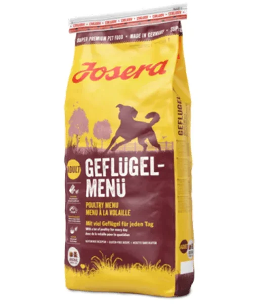 Josera – Poultry Menu Whole Grain Adult Dry Dog Food – Poutlry & Rice Formula – 12.5 kg