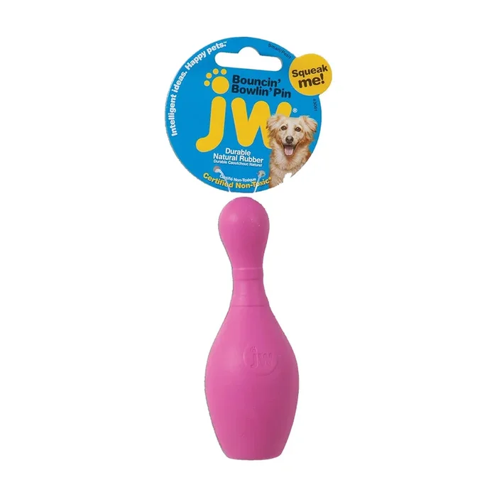 JW Pet Bouncin’ Bowlin Pin Dog Toy Assorted Medium