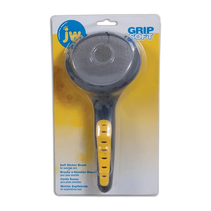 JW Pet GripSoft Slicker Brush with Soft Pins Small