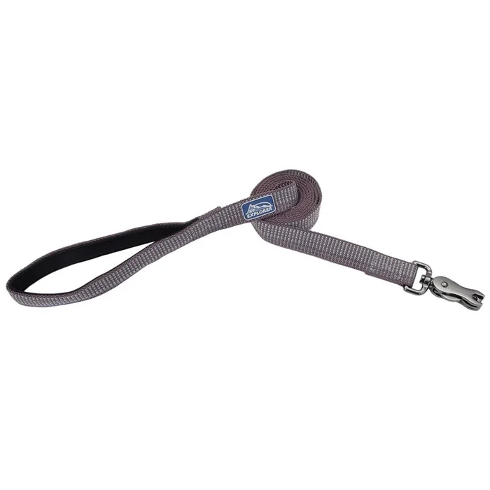 K9 Explorer® Brights Reflective Dog Leash, Grey 5/8″ x 6′