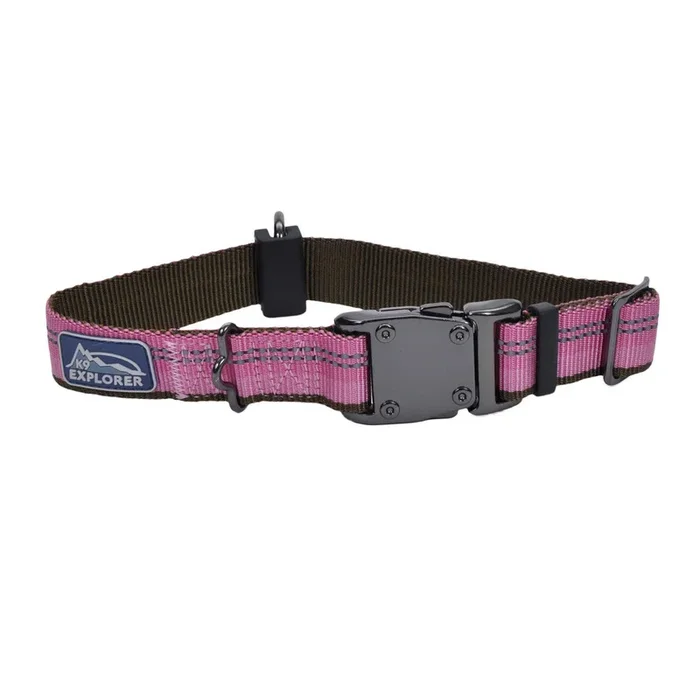 K9 Explorer® Reflective Adjustable Dog Collar, Rosebud Medium