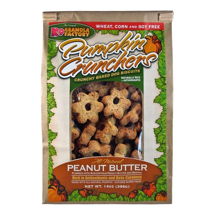K9 Granola Factory Pumpkin Crunchers with Peanut Butter & Banana Dog Treats
