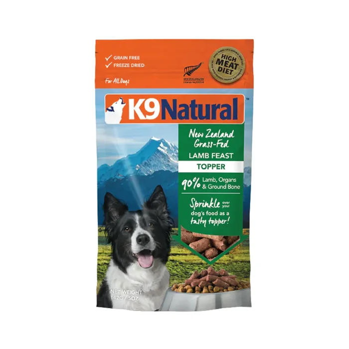 K9 Natural Freeze-Dried Dog Food Topper – Lamb