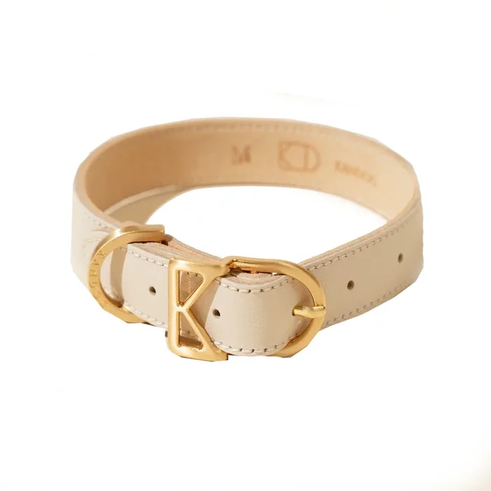 Kandog Macaron Leather Dog Collar – Ivory