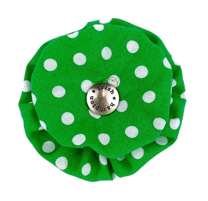 Kelly Green/White Polka Dot Dog Blossom – 503