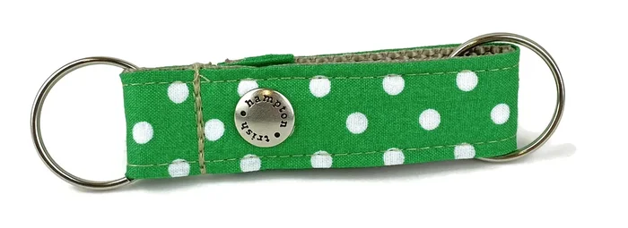 Kelly Green/White Polka Dot Snappy Keychain – 503