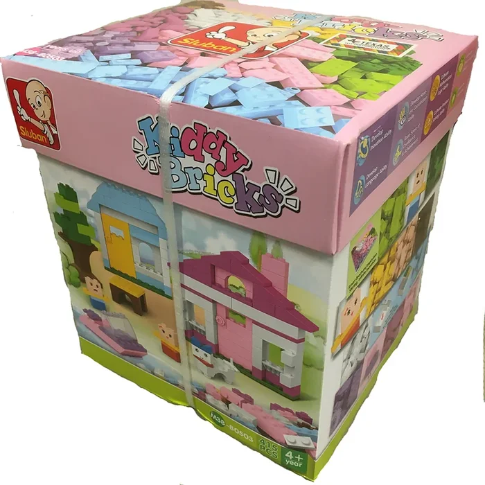 Kiddy Bricks, Girl’s Soft Color Brick Set (415 Pcs)