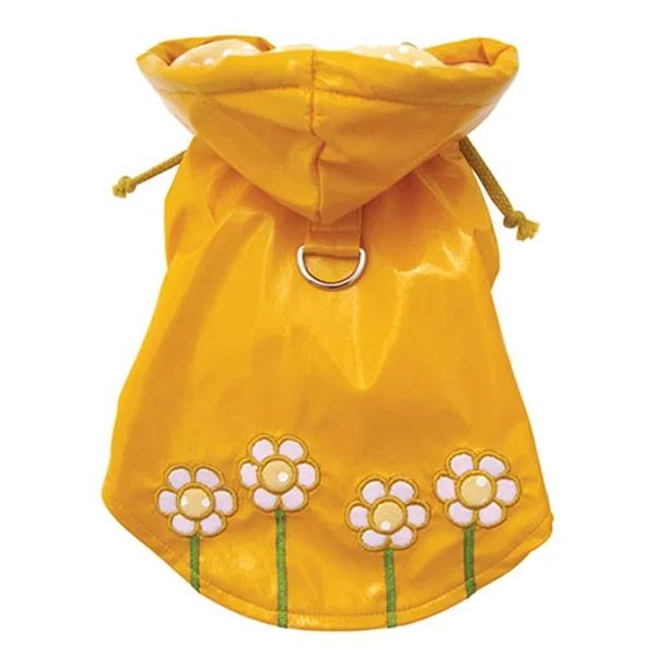 Klippo Polka Dots & Daisies Dog Raincoat