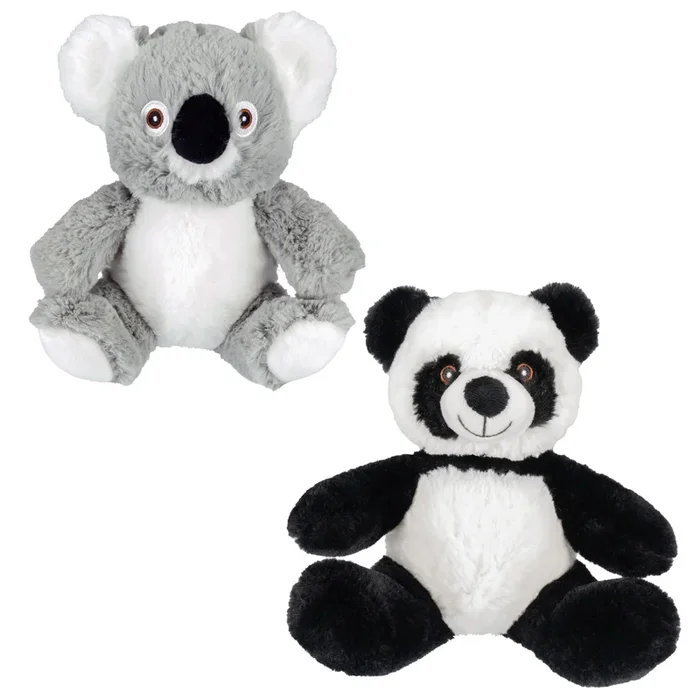 Koala – Panda 2pk Plush Dog Toy Set