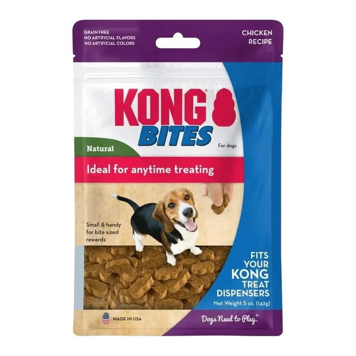 KONG Bites Dog Treats Regular Chicken 5-oz