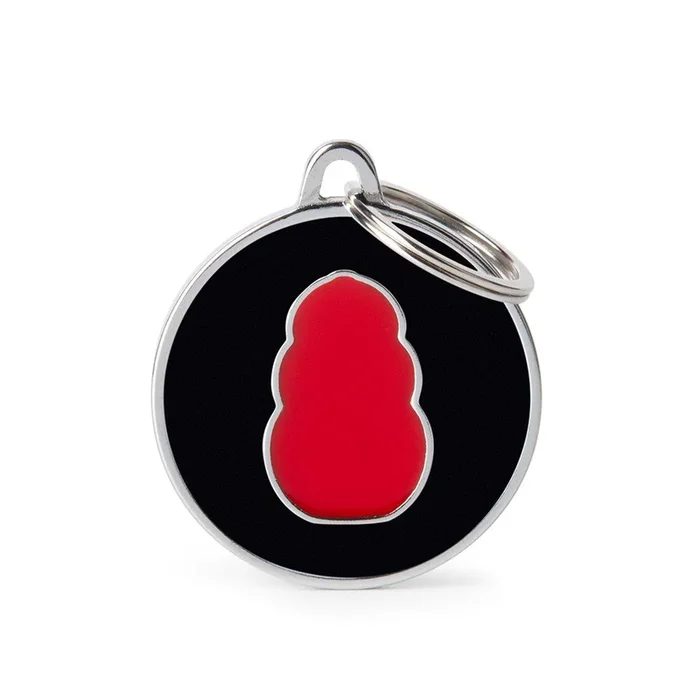 KONG Charms Black Circle Red Shape ID Tag – MyFamily