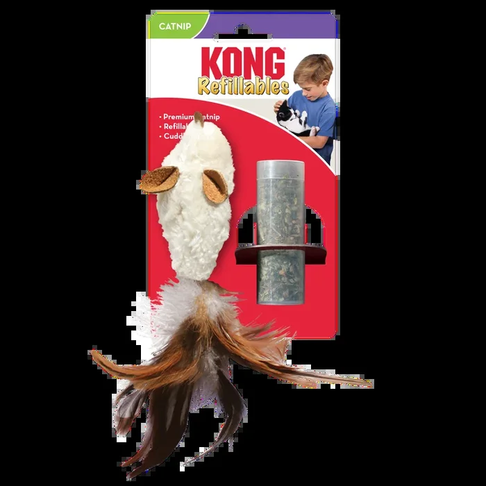 KONG Refillables Feather Mouse Cat Toy