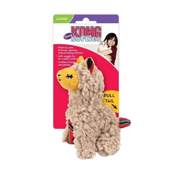 KONG Softies Buzzy Llama Cat Toy