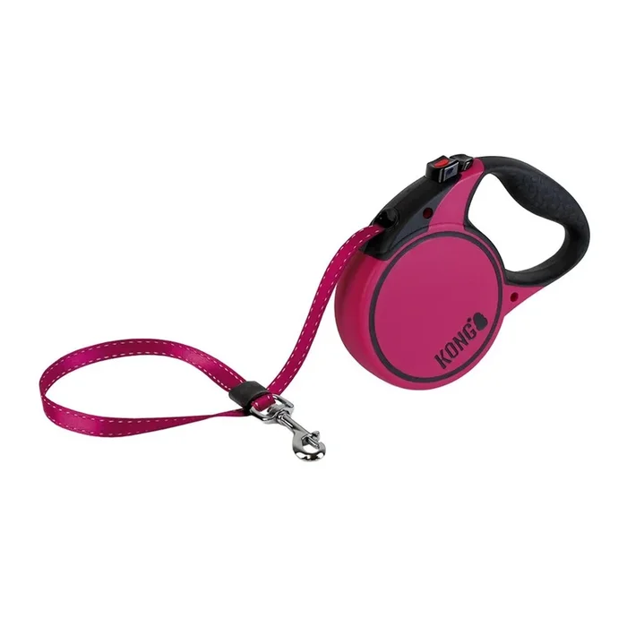 KONG Terrain Retractable Dog Leash – Fuchsia