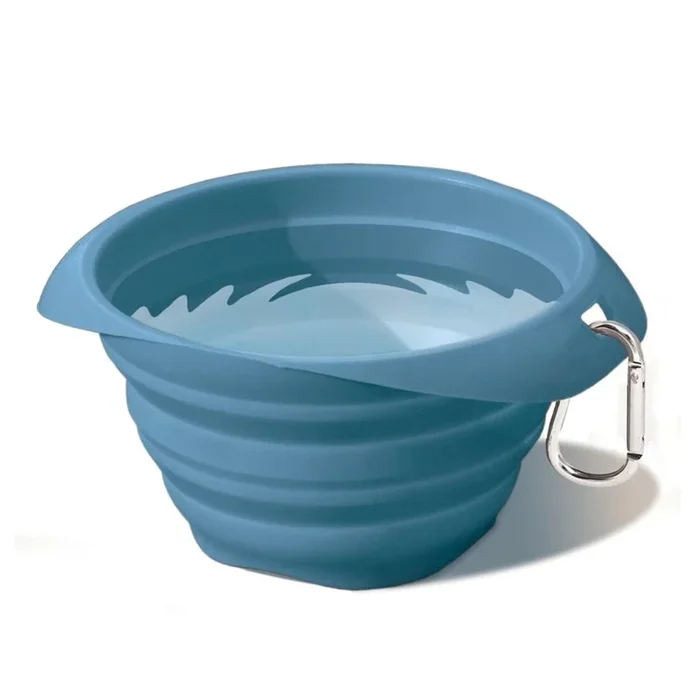 Kurgo Collaps-A-Bowl Travel Dog Bowl – Blue