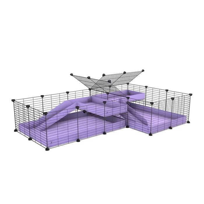 L-Shape 6×2 C&C Cage with Divider & Loft