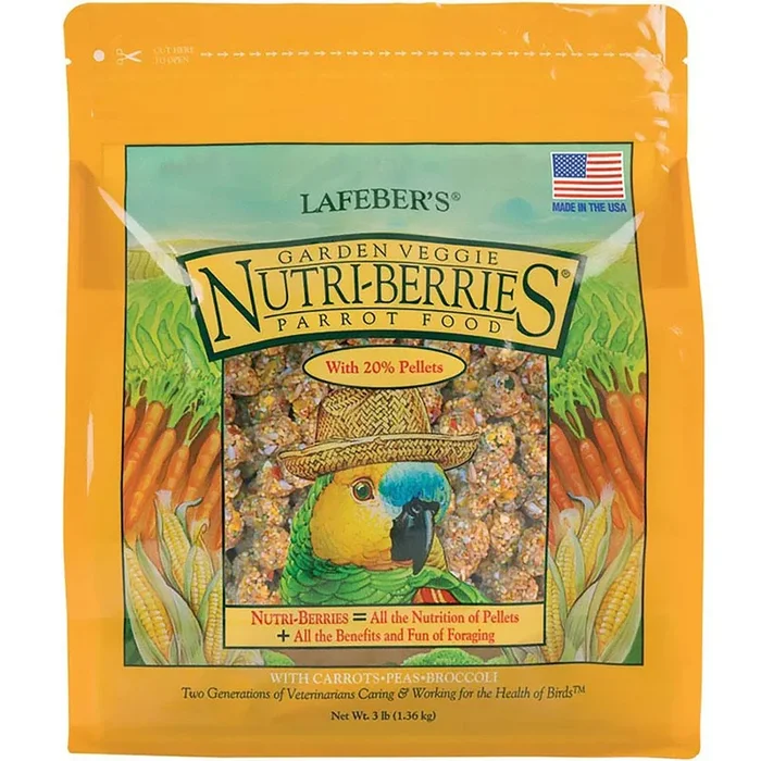 Lafeber Garden Veggie Nutri-Berries Parrot Bird Food 3-lb
