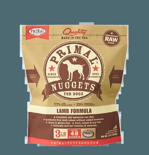 Lamb Nuggets Grain-Free Frozen Raw Dog Food, 3#