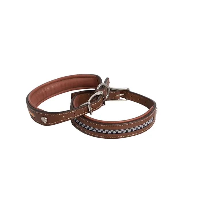 Leather dog collar Antarès