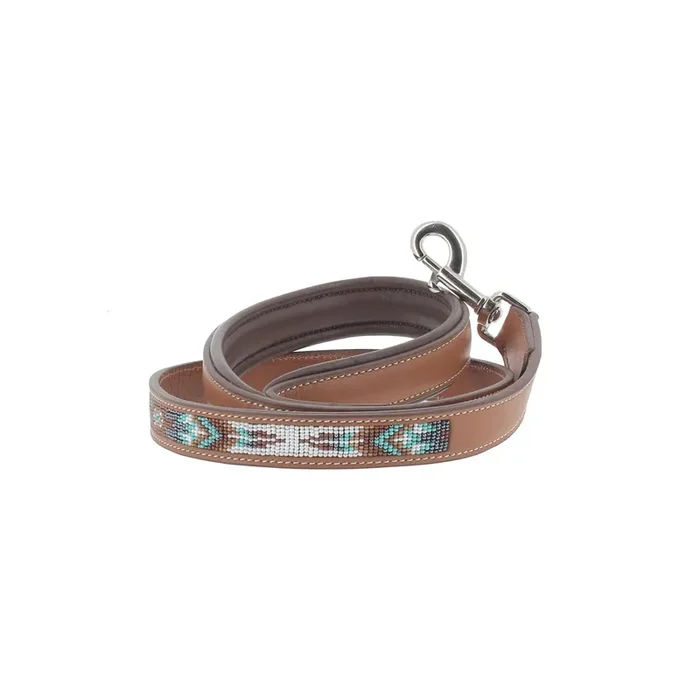 Leather dog leash Penelope Pearl