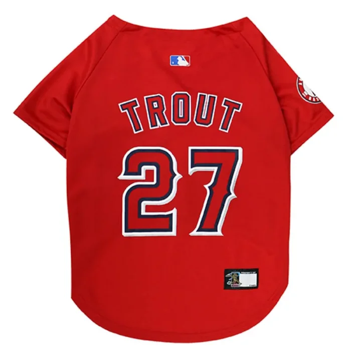 Los Angeles Angels Mike Trout Dog Jersey – Red