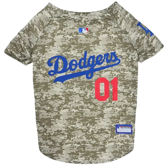 Los Angeles Dodgers Dog Jersey – Camo