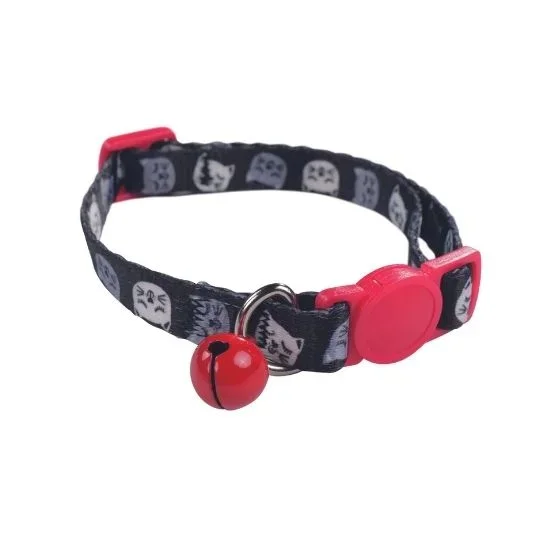 M-Pets Cat Collar – Zany Eco Collar (Black and Red)