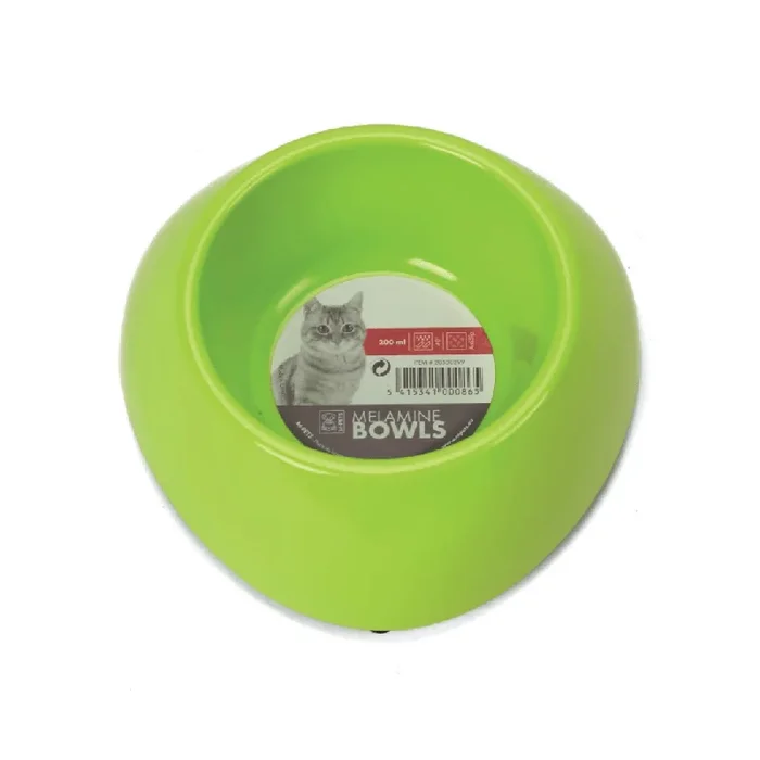 M-Pets Melamine Cat Bowl – Green
