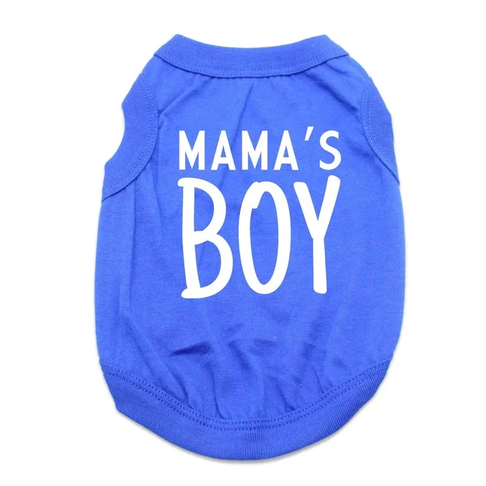 Mama’s Boy Dog Shirt – Blue