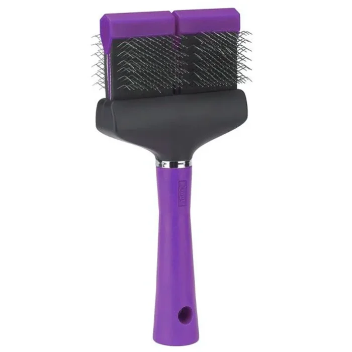 Master Grooming Tools Flexible Slicker Dog and Cat Brush – Soft Purple