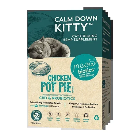 Meowbiotics Calm Down Kitty – Cat Calming Hemp Supplement