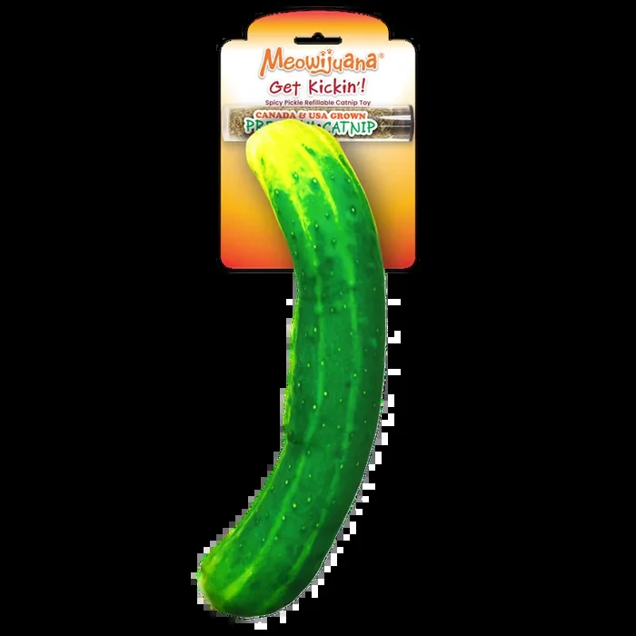 Meowijuana Get Kickin’ Refillable Spicy Pickle Kicker Cat Toys