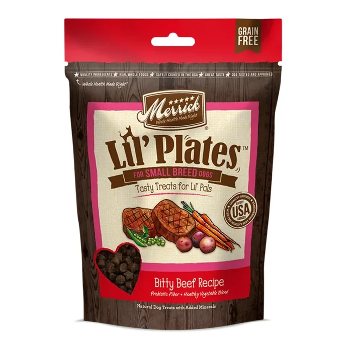 Merrick Lil’ Plates Small Breed Dog Treats – Bitty Beef Recipe