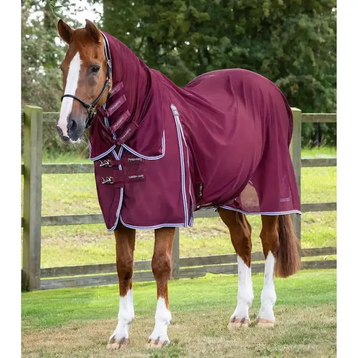 Mesh flyswatter with neck cover Premier Equine Combo [Size 206 cm]