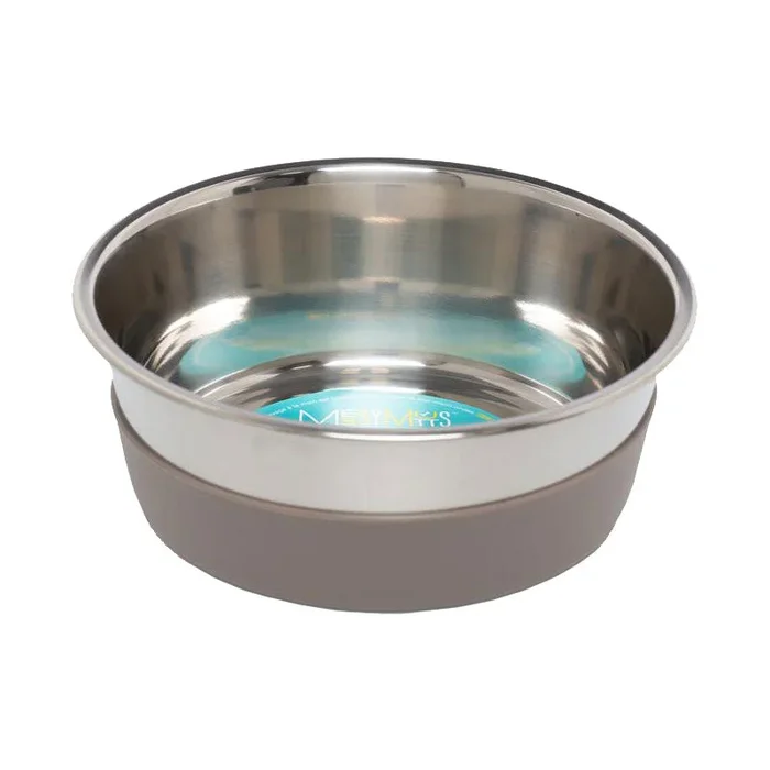 Messy Mutts Stainless Steel Bowl with Non-Slip Removable Silicone Base