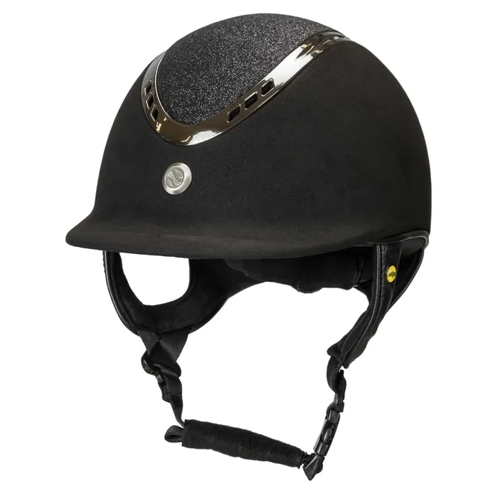 Microfiber riding helmet with knob Back on Track EQ3 Pardus